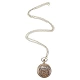 KAJNBN Orologio da Tasca al Quarzo con Design Locomotiva Vintage, Orologio da Tasca per Esterni Unisex con Lavorazione Cava e Supporto, Accessorio Casual per Riunioni e Gite di Svago
