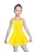 EQSJIU Toddler Ballet Leotard for Girls Camisole Solid Leotards Dance Skirts Kids Ballerina Dress Ballet Clothes, 9-10 Years, Suspender Yellow