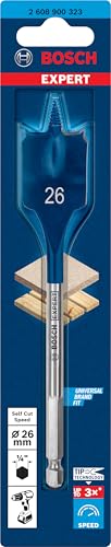 Bosch 1x EXPERT Self Cut Speed Flachfräsbohrer (für Weichholz, Spanplatte, Ø 26,00 mm, Professional Zubehör Bohrmaschine/Schrauber)