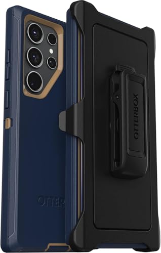 OtterBox Galaxy S23 Ultra (Only) - Defender Series Case - Blue Suede Shoes - Rugged & Durable - with Port Protection - Includes Holster Clip Kickstand - Non-Retail Packaging