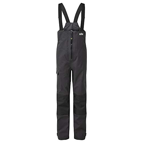 GILL OS3 Womens Coastal Sailing Bib/ Trousers - Waterproof & Stain Repellent (Graphite, 10)