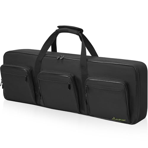 Image of 49 Key Keyboard Case, Portable Keyboard Piano Waterproof 600D Oxford Cloth with Adjustable Straps, Key Keyboard Gig Bag Case 31.1 inchx3.9 inchx10.2 inch