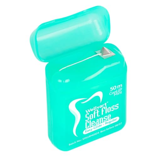 Image of Soft Floss Cleanse Cool Mint Dental Floss 50 meter | Daily Oral Care Floss for Interdental Cleaning | Helps Remove Food Particles & Plaque | Fresh Breath & Help to Improved Oral Hygiene.