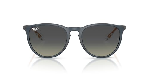 Ray-Ban Rb4171 Erika, Lunettes de Soleil Mixte, Bleu Caoutchouc/Gris dégradé, 54 mm