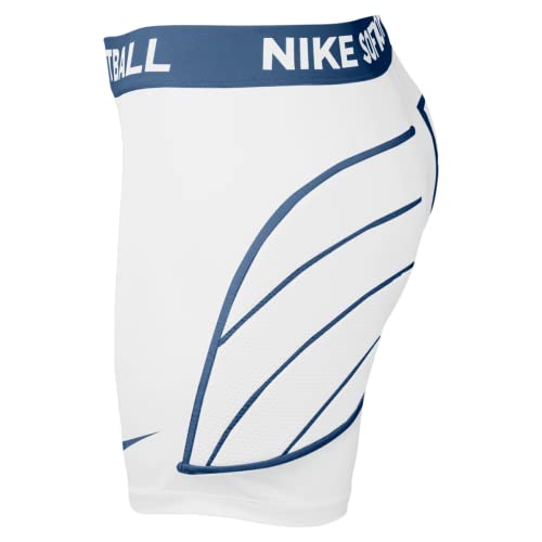 Nike Girls Big Kids DF Softball Slider Shorts White | Navy XS2