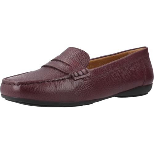 Geox Damen D Annytah Moc A - Mocasines, Rojo Vino, 39 EU