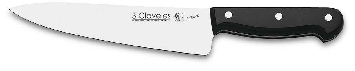 3 Claveles Ash Uniblock - Juego de 5 cuchillos y tijera con bloque en Madera de Fresno