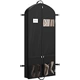 SimpleHouseware 60-Inch Heavy Duty Garment Bag w/Pocket for Suits, Tuxedos, Dresses, Coats