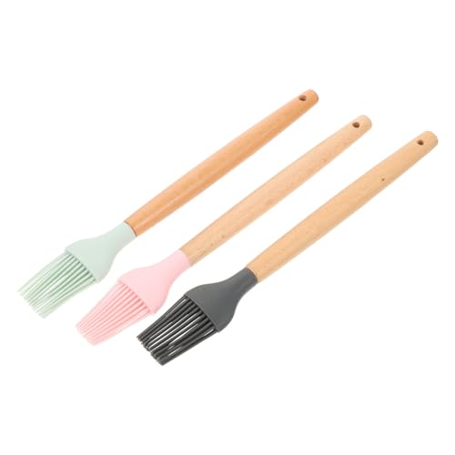 VICASKY 3pcs Silicone Baking Brush Barbecue Brush for Grill Barbecue Grill Oil Grills Cooking Sauce Grill Basting Grilling Brush Baster Grilling Accessories Glazing Brush Brushes Beech