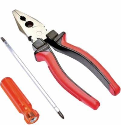 Sky Blue SB_E Plier Dull Color & Red 2 in 1 Screwdriver Lineman Plier (Length : 8 inch)