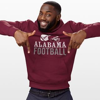 Printbox Originals Alabama Football Hoodie, Alabama Hoodie Bama Time AL Gameday Sweatshirt for Men Women
