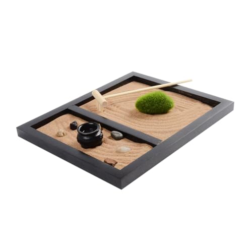 BUTIFULSIC Zen Garden Miniature Landscape Meditation Sand Table Decor for Home Office Stones Zen Decorations