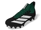 adidas Unisex Adizero Impact American Football Sneaker, Dark Green/White/Black, 7 US Men