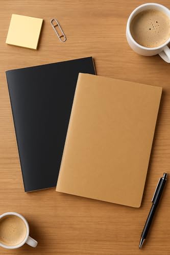 Image of AccuPrints Pack of 2 Ruled 96 Pages Notebook Soft Bound Diary | 48 Leaf | Size 9.75 x 7 inch | Single line Ruled Notebook for School