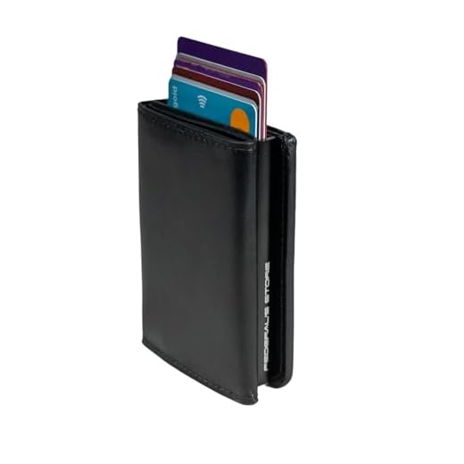 Carteira Com Fecho Magnetico Imã Slim Magica Porta Cartão Do Futuro Dinheiro Masculina Rfid Antifurto Automatica Pop Up ML03 Modelo Exclusivo Federal's Store (Preta Couro)