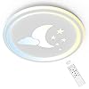 ANTEN Moonpie I Plafoniera LED 24W Con Telecomando I Bianco I Plafoniera Cameretta Bambini I Piatto 4,5 cm I Ø 30cm I Dimmerabile e temperatura colore regolabile in continuo 3000-6500K