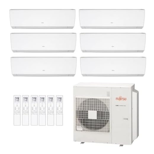 Ar-Condicionado Multi Split Inverter Fujitsu 45.000 (4x Evap HW 9.000 + 2x Evap HW 12.000) Quente/Frio 220V