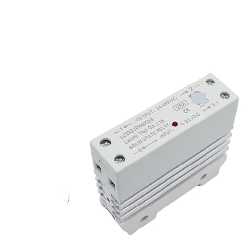 Relais statique Slim SSR DC-AC 25A avec dissipateur thermique rail DIN