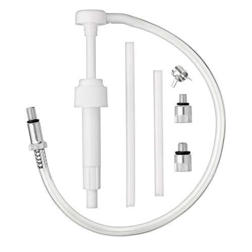 Pompe à Huile de Transmission Marine 8 cc par Pression - Pompe à Huile Inférieure pour Unité Inférieure Hors-Bord avec Tuyaux Long/Court et 3 Adaptateurs Métalliques - Compatible Bouteilles Quart