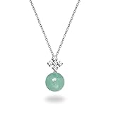 Cross Jade Necklace 8.5mm Bigger Pendants Necklace Gift for Mom Green Jade Necklace Cross Crystal Zi