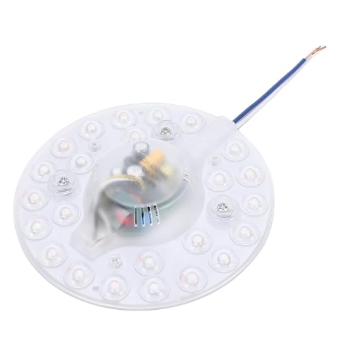SIXRUN 4,9 Pulgadas Placa de Reemplazo LED para Ventilador de Techo, 3 Colores Ajustables, Luz LED Redonda Giratoria de Montaje Empotrado Magnético
