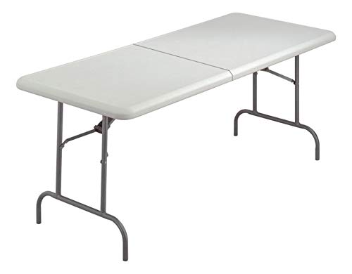Photo 1 of **USED**SMALL HOLE IN TABLE TOP**FUNCTIONAL** 
Iceberg IndestrucTable TOO 1200 Series Center-Folding Table, 30" W x 72" L x 29" H 30" x 72" Grey