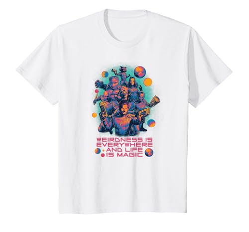 Image of Marvel Guardians of The Galaxy Volume 3 Weirdness Everywhere T-Shirt, Youth, White, 4T