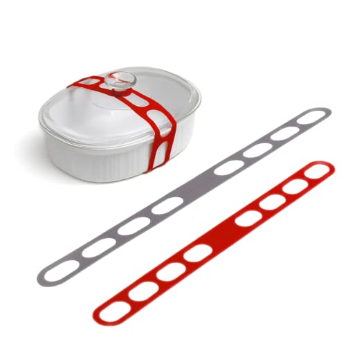 Lid Latch the reusable universal lid securing strap for crockpots, casserole dishes, pots, pans and more. Make it easy to transport your favorite dishes with one simple strap.