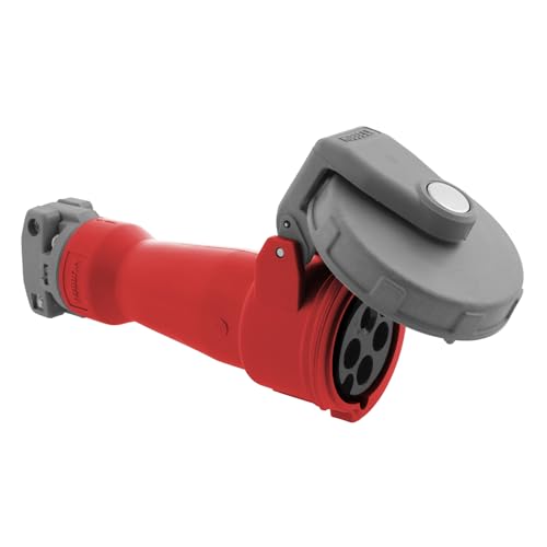 Hubbell HBL432C3W Pin and Sleeve IEC Connector, 3 Pole, 4 Wire, 32 amp, 380-480V, Watertight