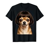 Funny Chihuahua Bob Hair Dog Cute Portrait T-Shirt