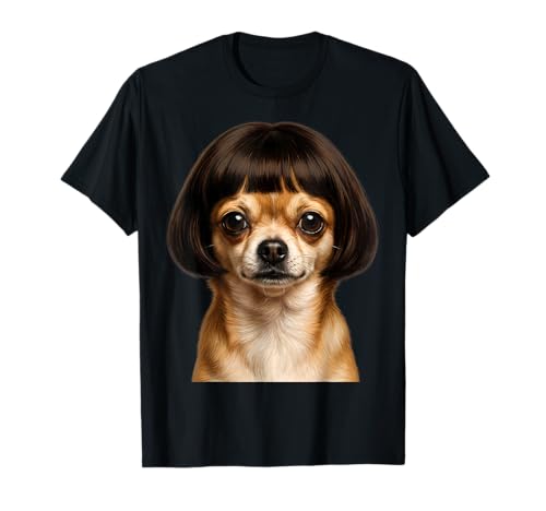 Funny Chihuahua Bob Hair Dog Cute Portrait T-Shirt