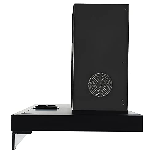 Image of Faber 3 way suction chimney with Air purifier & Fan,90 cm,1095 m /hr (HOOD 3N1 AEROST. SPARK PRO 3D BK FT 90,Baffle Filter,Black)