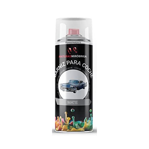 Pinturas Mirobriga Spray Barniz Transparente con Acabado Mate para Coches, Spray de 400ml Cover