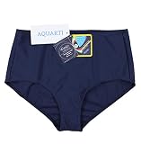 Aquarti Damskie spodnie bikini z wysokim stanem, duże rozmiary, granatowy, 40