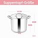 Herogo Suppentopf, 10 l, Suppentopf aus Edelstahl mit transparentem sichtbarem Deckel, 24 cm Induktions-Suppentopf für Suppe, dreilagiger Boden für alle Herde, großes Fassungsvermögen zum Schmoren