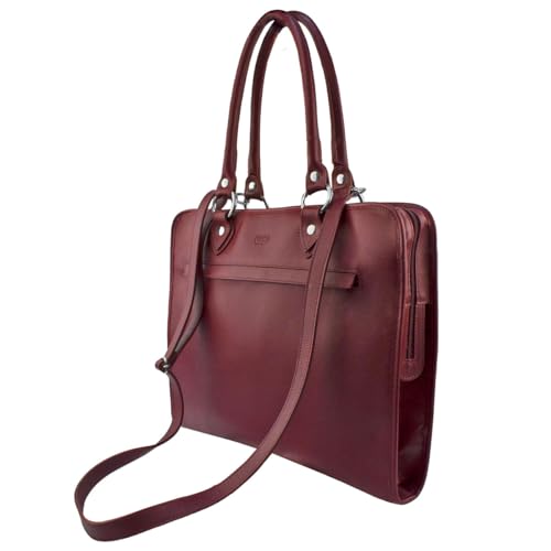 Bolsa Executiva CHARLOTE em Couro (Vinho)