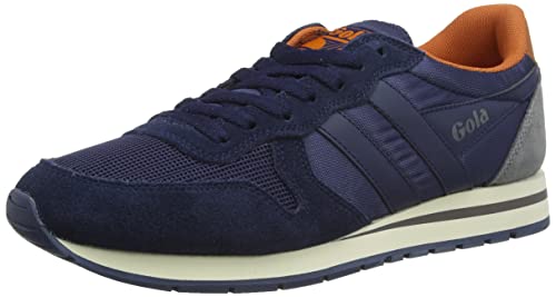 Image of Gola Men's Daytona Trainers, Navy Ash Moody Orange, 7 US
