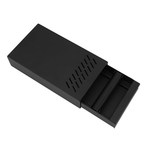 DIBTSA Espresso Knock Box Drawer, Stainless Steel Coffee Grounds Container with Removable Rubber Knock Bar and Non-slip Base, Mini 9.29 x 5.43 x 2.08 inches (Black)