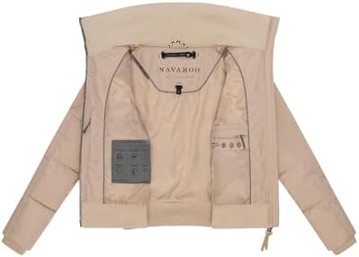 Navahoo Teddy-Fleece damesjas warme winterjas met hoge kraag Teddyzone 14 XS -XXL, zwart, XL