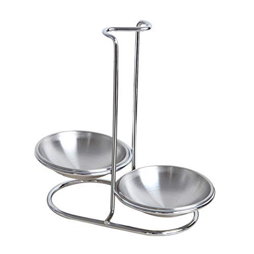 Baoblaze suporte para descanso de colher de aço inoxidável para economizar espaço – D