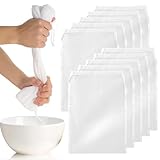 TRKETK 10 Stück Nussmilchbeutel, Filterbeutel mit Kordelzug Wiederverwendbare Käsetuchbeutel 20 x...