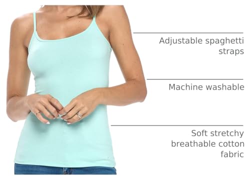 Image of Natural Uniforms Women's Camisole Tank Top-Breathable Cotton Stretch
