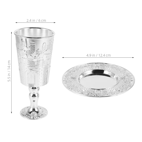 Gobelets Sacrés pour Shabbat Ensemble Kiddush iplusmile Table de Fête Juive