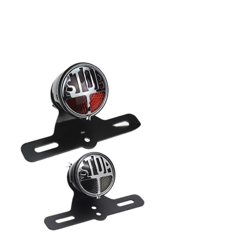 Feu stop arrière LED 12V puissant avec support de plaque robuste pour Bobber