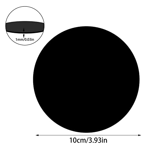 Image of 30Pcs 4 inch Black Acrylic Discs Acrylic Circle Blanks, Round Acrylic Sheets Boards 0.04inch Thick Plexiglass Plastic Panels for DIY Craft, Sign, Paintings, Cake Decor