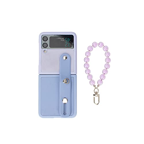 Bracelet en cuir perles et coque de couleur contrastante premium Z Flip 4