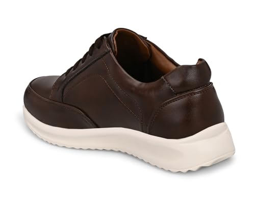 Image of Men's Lightweight Comfort Walking Shoes | Stylish Casual Shoes | Cushioned Sole Casual Footwear | Brown Color