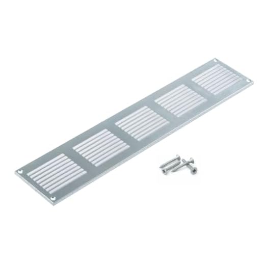 Verzinktes Lüftungsgitter 500x100 mm Metall Abluftgitter Belüftung mit Insektenschutzgitter - Abluft Gitter