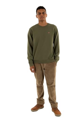 Levi's Crew Felpa Uomo Moss Olive 0908736 French Terry S