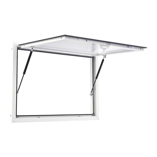 Garvee Concession Window for Food Truck 36x36 in, Aluminum Alloy Food Truck Window with Door Handle, Concession Awning Door Up to 85 Degrees, for BBQ